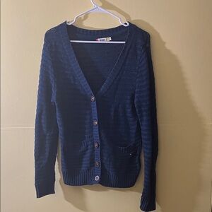 Roxy Deep Blue Cardigan Sweater